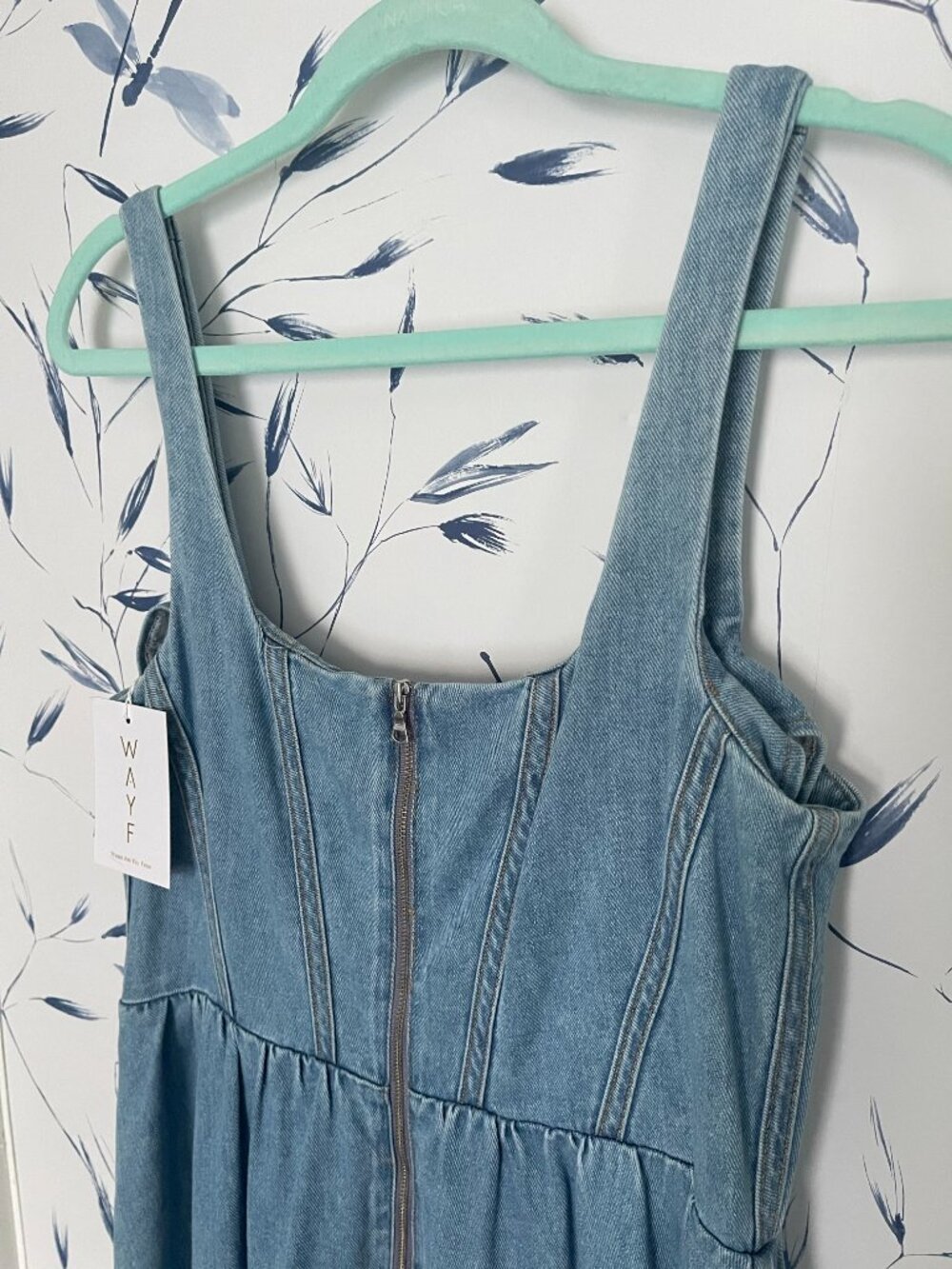 WAYF Daisy Sleeveless Denim Midi Dress - Picture 8 of 9